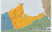 Political 3D Map of Antigonish, semi-desaturated