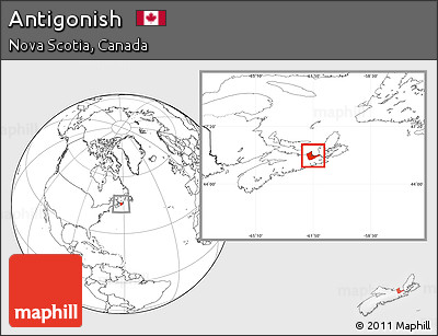 Blank Location Map of Antigonish