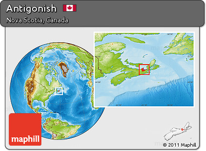 Physical Location Map of Antigonish