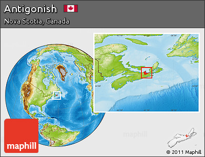 Physical Location Map of Antigonish