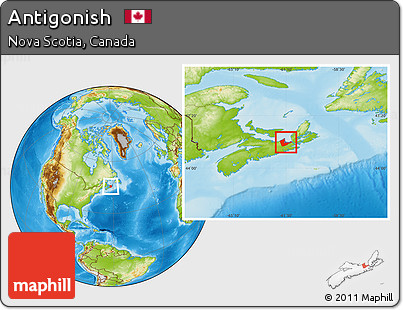 Physical Location Map of Antigonish