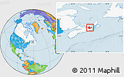 Political Location Map of Antigonish, highlighted country