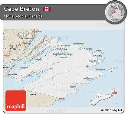 Classic Style 3D Map of Cape Breton