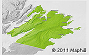 Physical 3D Map of Cape Breton, lighten, desaturated