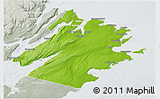 Physical 3D Map of Cape Breton, lighten, semi-desaturated