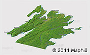 Satellite 3D Map of Cape Breton, cropped outside