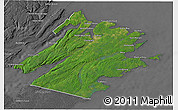 Satellite 3D Map of Cape Breton, desaturated