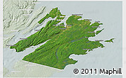 Satellite 3D Map of Cape Breton, lighten