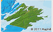 Satellite 3D Map of Cape Breton, political outside