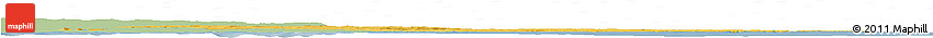 Savanna Style Horizon Map of Cape Breton, single color outside