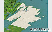 Shaded Relief Map of Cape Breton, satellite outside