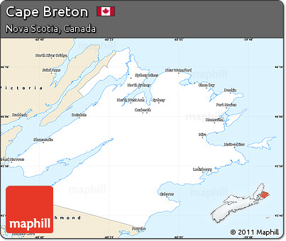 Classic Style Simple Map of Cape Breton
