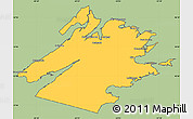 Savanna Style Simple Map of Cape Breton, cropped outside