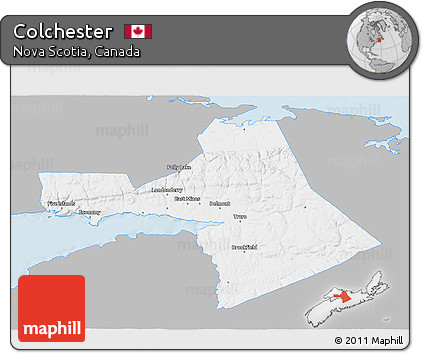 Gray 3D Map of Colchester, single color outside