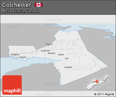 Gray 3D Map of Colchester, single color outside