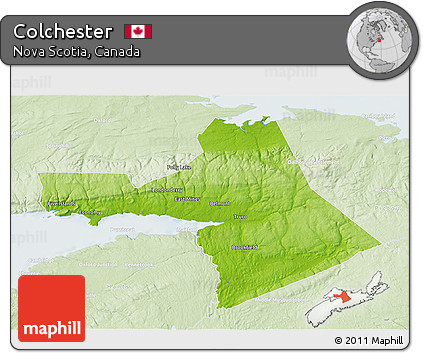 Physical 3D Map of Colchester, lighten