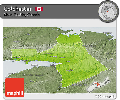Physical 3D Map of Colchester, semi-desaturated