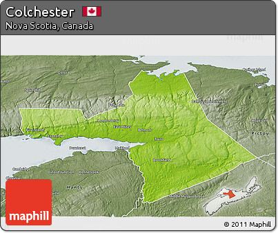 Physical 3D Map of Colchester, semi-desaturated