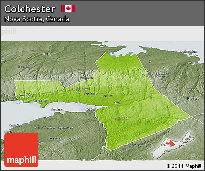 Physical 3D Map of Colchester, semi-desaturated