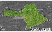 Satellite 3D Map of Colchester, desaturated