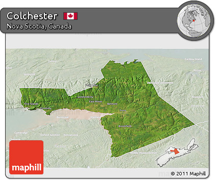 Satellite 3D Map of Colchester, lighten