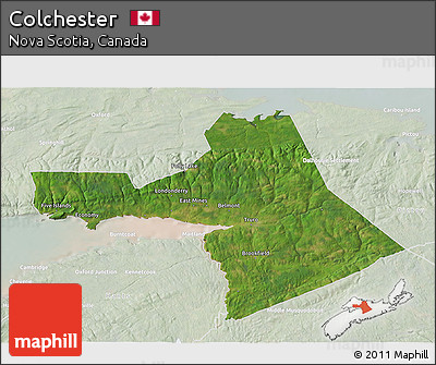 Satellite 3D Map of Colchester, lighten