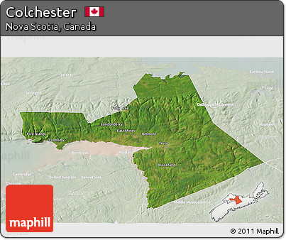 Satellite 3D Map of Colchester, lighten