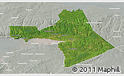 Satellite 3D Map of Colchester, lighten, semi-desaturated