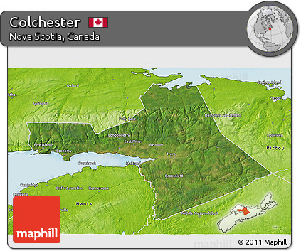 Satellite 3D Map of Colchester, physical outside