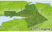 Satellite 3D Map of Colchester, physical outside