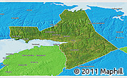 Satellite 3D Map of Colchester, political outside
