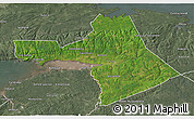 Satellite 3D Map of Colchester, semi-desaturated