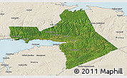Satellite 3D Map of Colchester, shaded relief outside