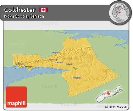 Savanna Style 3D Map of Colchester, single color outside