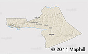 Shaded Relief 3D Map of Colchester, cropped outside
