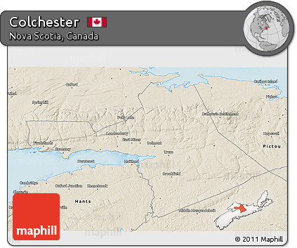 Shaded Relief 3D Map of Colchester