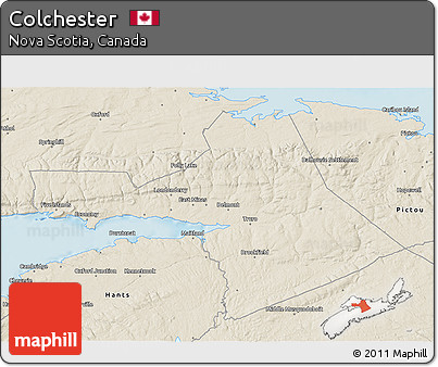 Shaded Relief 3D Map of Colchester