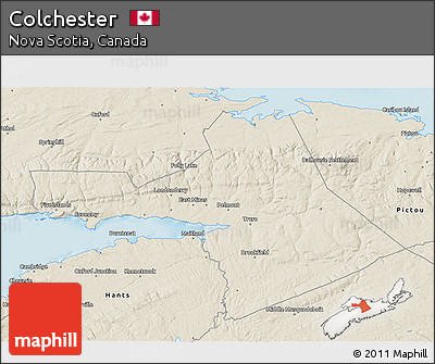 Shaded Relief 3D Map of Colchester