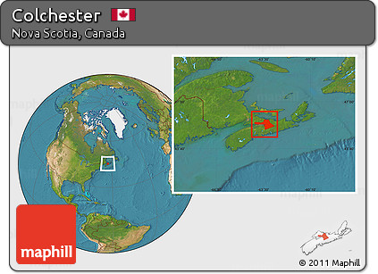 Satellite Location Map of Colchester