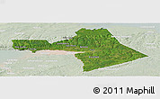 Satellite Panoramic Map of Colchester, lighten