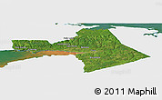 Satellite Panoramic Map of Colchester, single color outside
