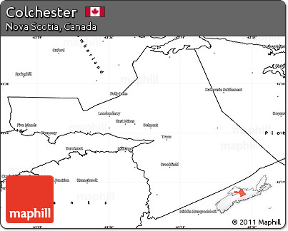 Blank Simple Map of Colchester