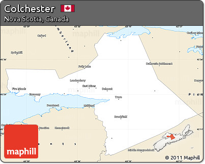 Classic Style Simple Map of Colchester