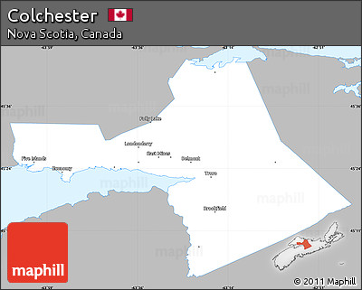 Gray Simple Map of Colchester, single color outside