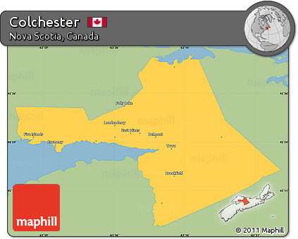 Savanna Style Simple Map of Colchester, single color outside