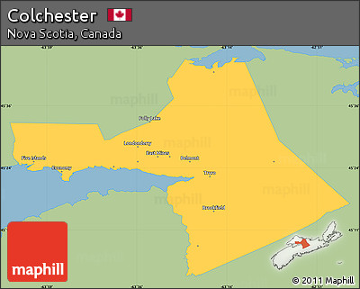 Savanna Style Simple Map of Colchester, single color outside