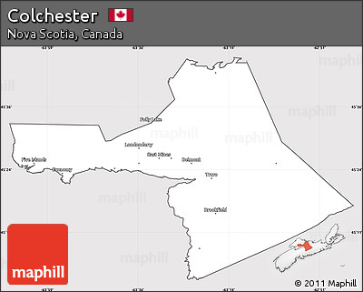 Silver Style Simple Map of Colchester, cropped outside