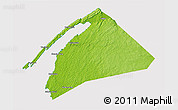 Physical 3D Map of Digby, cropped outside