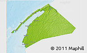 Physical 3D Map of Digby, single color outside