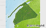 Satellite Map of Digby, physical outside